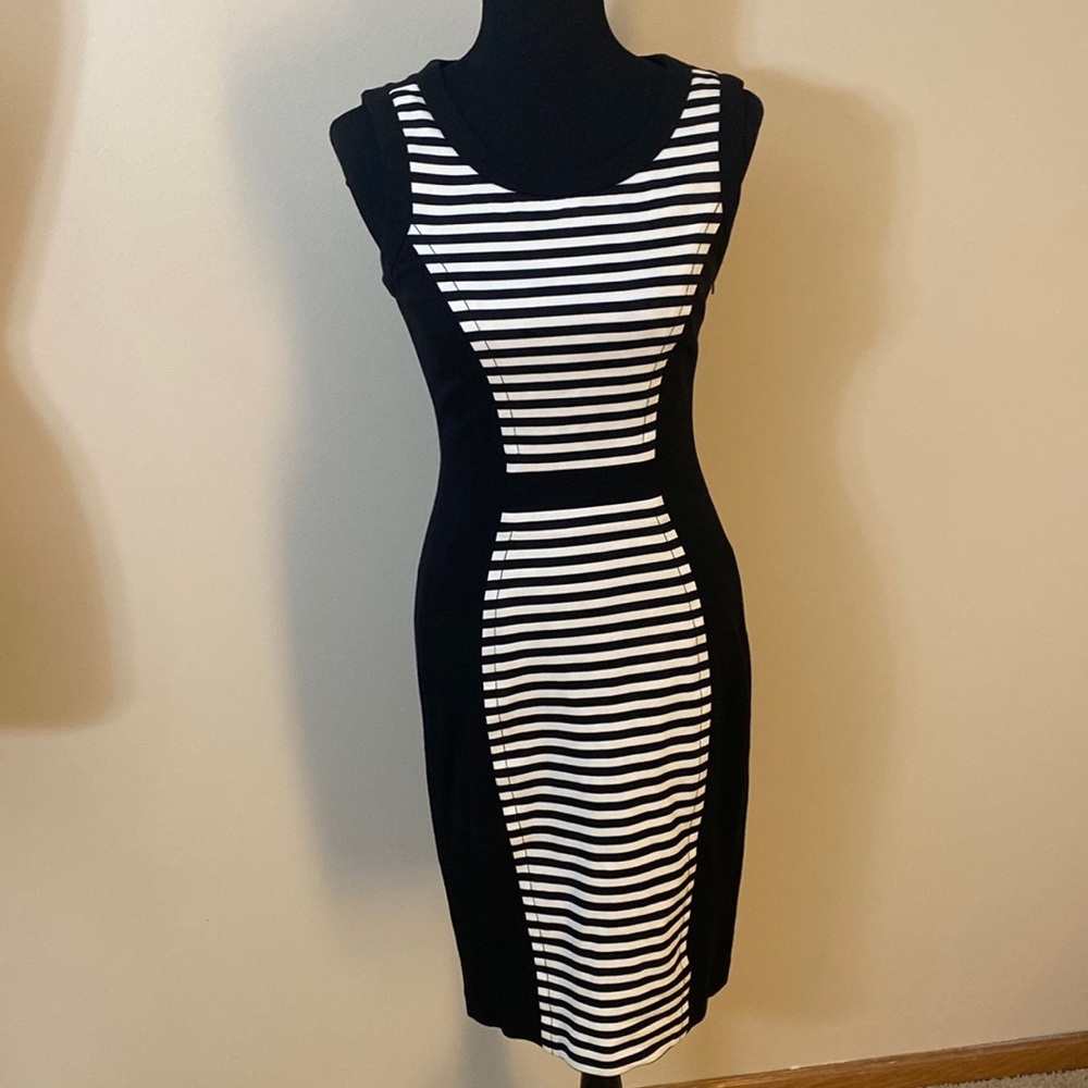 Striped Bodycon sheath dress